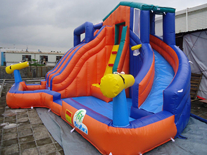 बच्चों के पानी के खेल के लिए स्लाइड पीवीसी तिरपाल के साथ CE प्रमाण पत्र Inflatable पानी पार्क