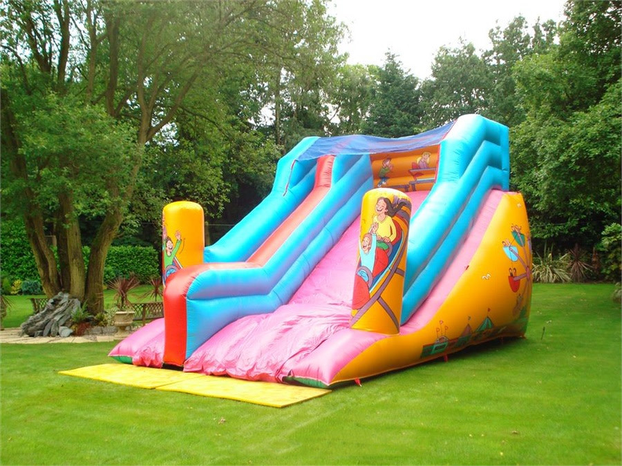 Mini Colorful Kids Inflatable Dry Slide For Commerical