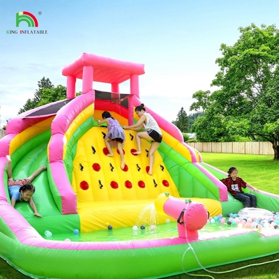 बालकों और वयस्कों के लिए पूल के साथ वाणिज्यिक inflatable पानी स्लाइड डबल लेन पानी स्लाइड inflatable