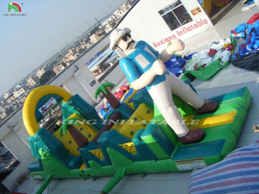 वाणिज्यिक inflatable बाधा पाठ्यक्रम स्लाइड के साथ inflatable बाधा पाठ्यक्रम महल
