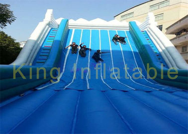 चौड़ाई ग्रे ब्लू Inflatable सूखी स्लाइड पनरोक तिरपाल डबल चढ़ने सीढ़ी
