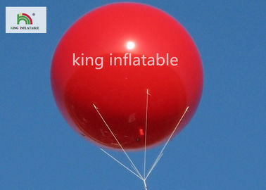 डिजिटल मुद्रण के साथ 3 मीटर व्यास पीवीसी लाल Inflatable विज्ञापन गुब्बारे