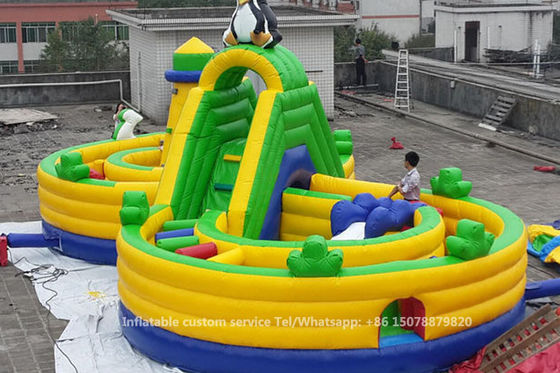 आउटडोर Inflatable मनोरंजन पार्क / बच्चों के लिए बच्चों के खेल का मैदान उपकरण